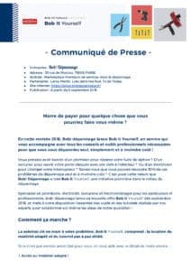 Bob It Yourself - Nouvelle offre de bricolage