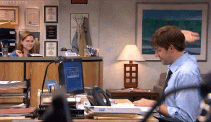 Bob! Gif office manager give me five