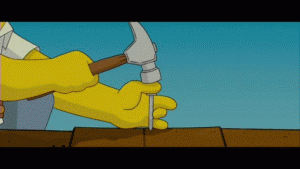 Les Simpson planter un clou BOB! Dépannage