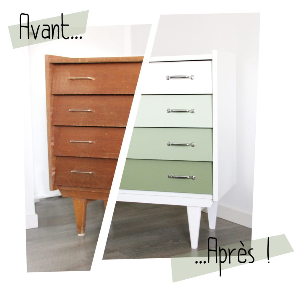 Une commode avant / après la séance de relooking - Pinterest